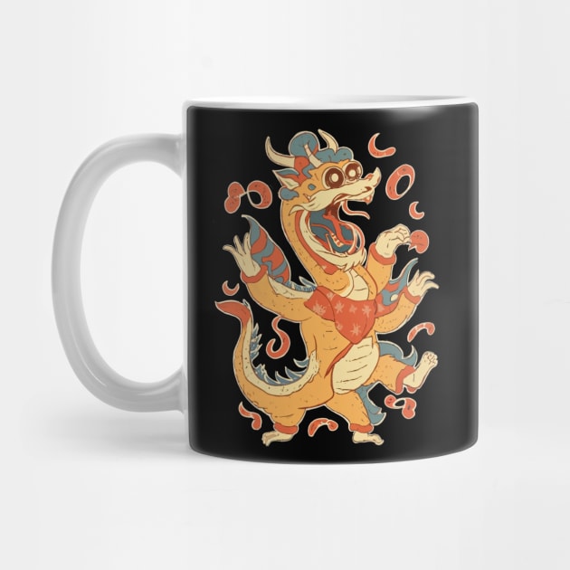 Dragon Dance Delight, Chinese Cartoon Style by SimpliPrinter